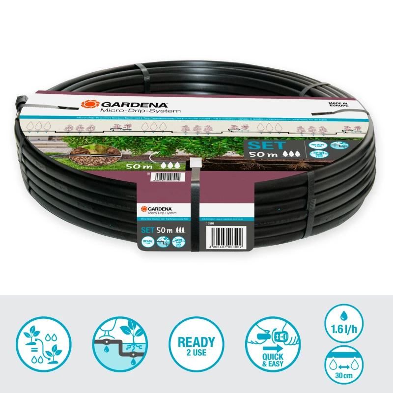GARDENA Bewässerungsschlauch „Micro Drip“, Für Sträucher & Hecken, 50 M – Bild 3