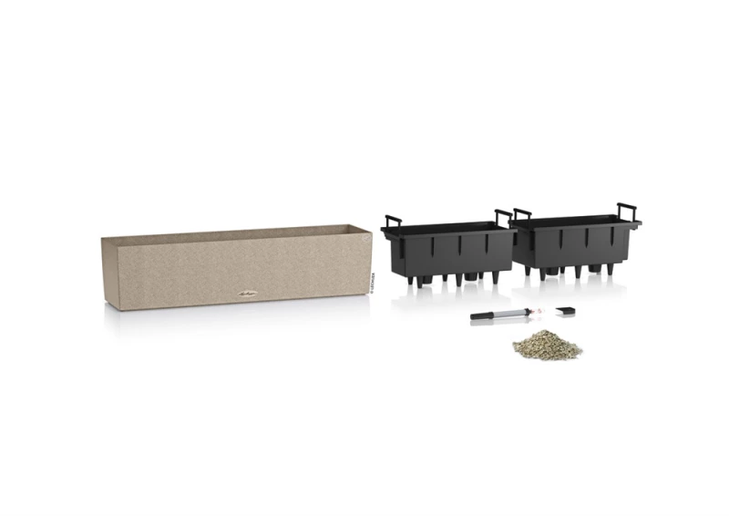 LECHUZA Balkonkasten „Balconera“, Stone, 79x19x19 Cm – Bild 3