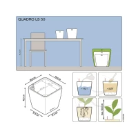 LECHUZA Pflanzgefäß „Quadro Premium“, 50x46 Cm – Bild 4