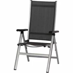MWH Klappsessel „Elements“, 68x62x110 Cm, Silber-anthrazit