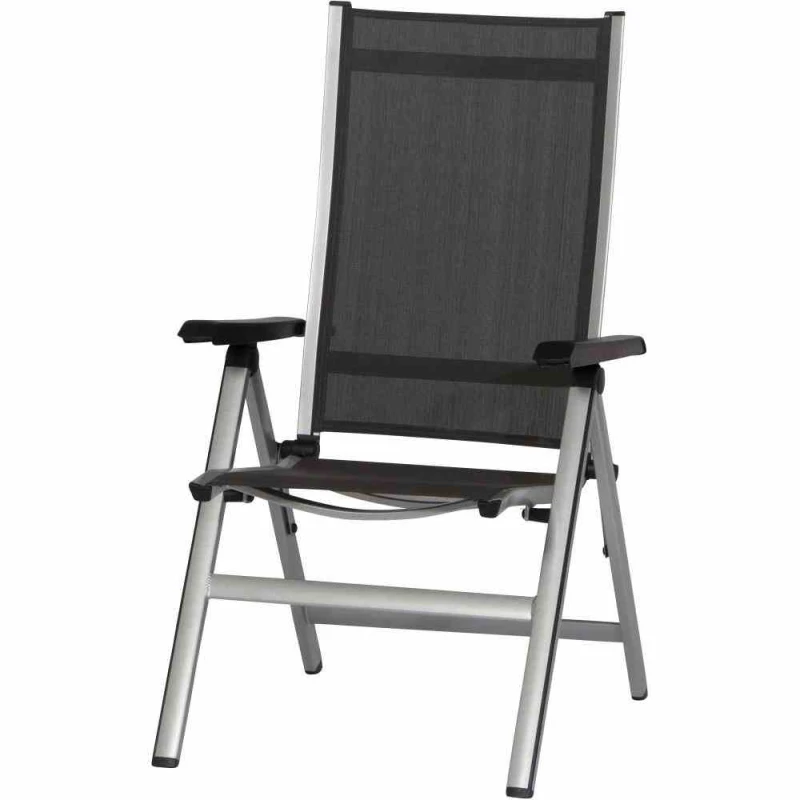 MWH Klappsessel „Elements“, 68x62x110 Cm, Silber-anthrazit