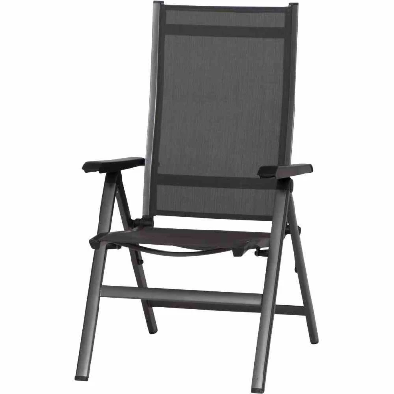 MWH Klappsessel „Elements“, 68x62x110 Cm, Anthrazit