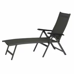 MWH Sonnenliege „Elements“, 145x70x104,5 Cm, Anthrazit