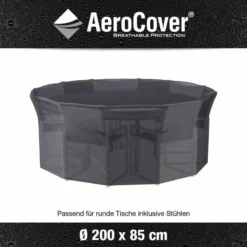 AEROCOVER Schutzhülle Für Gartenmöbelset, Ø200x85 Cm