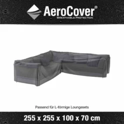 AEROCOVER Schutzhülle Für Eck-Loungeset, 255x255x100x70 Cm