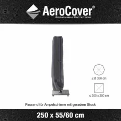 AEROCOVER Schutzhülle Für Ampelschirm, 250x55 Cm