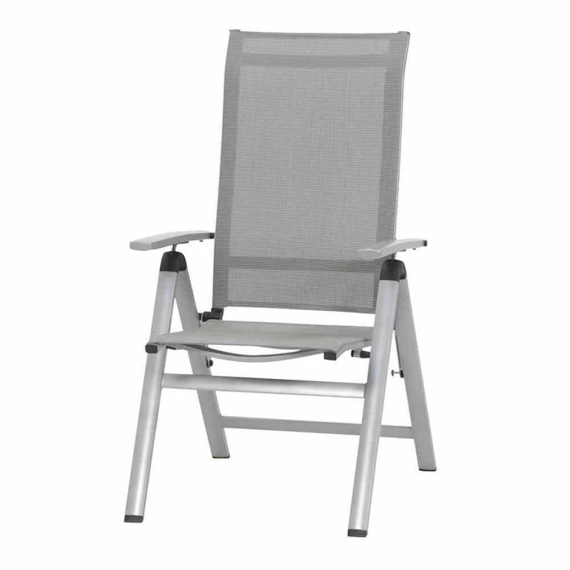 MWH Klappsessel „Fabulo“, 66,5x61,5x111 Cm, Silber