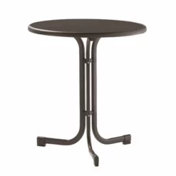 SIEGER Balkontisch, Mecalit Ø70x72 Cm, Grau