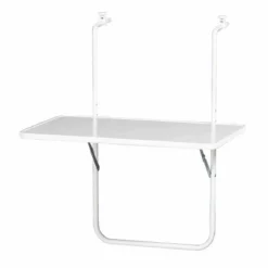 ALCO Balkonhängetisch, 60x40 Cm, Weiß