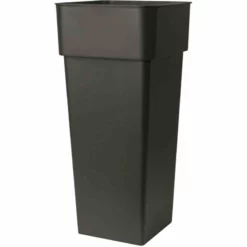 EURO3PLAST Pflanzgefäß „Duo Quadro“, Mit Pflanzeinsatz 37 Cm, Anthrazit