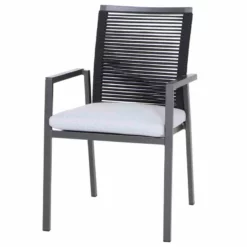 MWH Stapelsessel „Felino 2“, 65,5x55,5x93 Cm, Grau