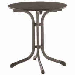 SIEGER Klapptisch, Vivodur, Ø68 Cm, Grau-schwarz