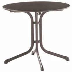 SIEGER Klapptisch, Vivodur, Ø85x73 Cm, Eisengrau-grau