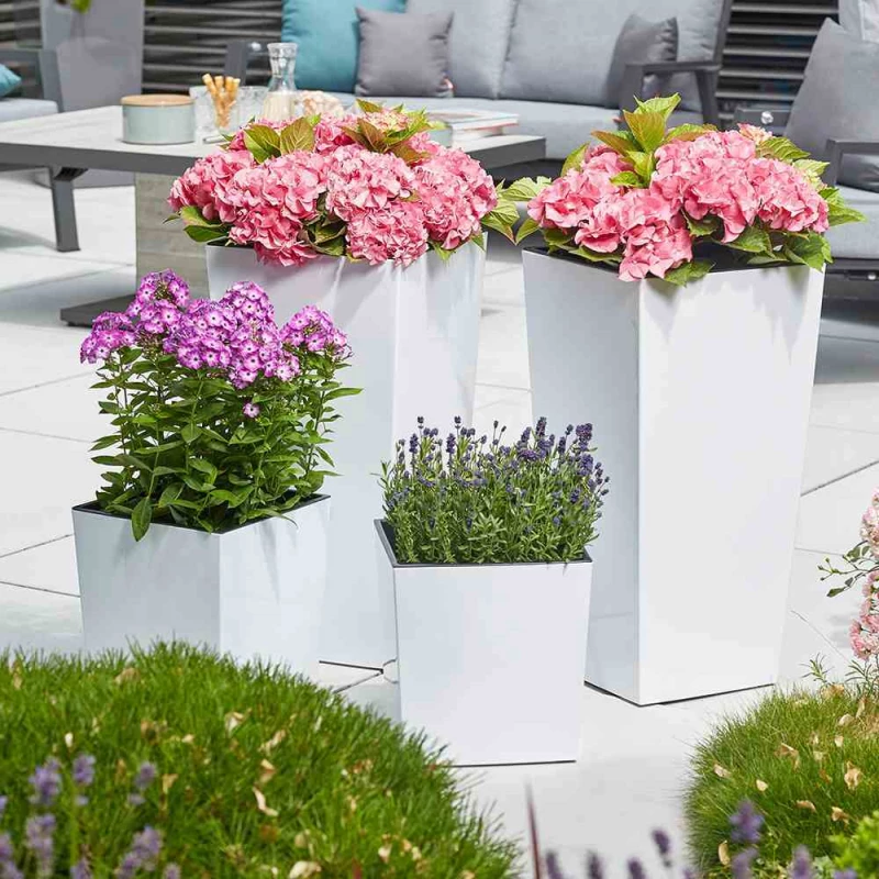 SIENA GARDEN Pflanzgefäß „Lyon“, 30 Cm, Weiß – Bild 2