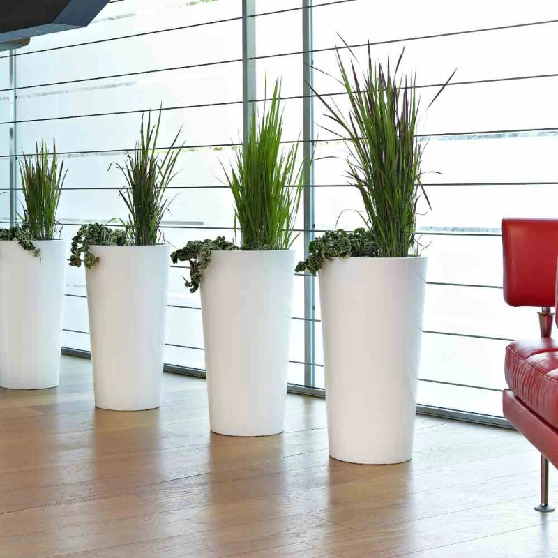 EURO3PLAST Pflanzgefäß „Tuit“, Ø33 Cm, Weiß – Bild 2