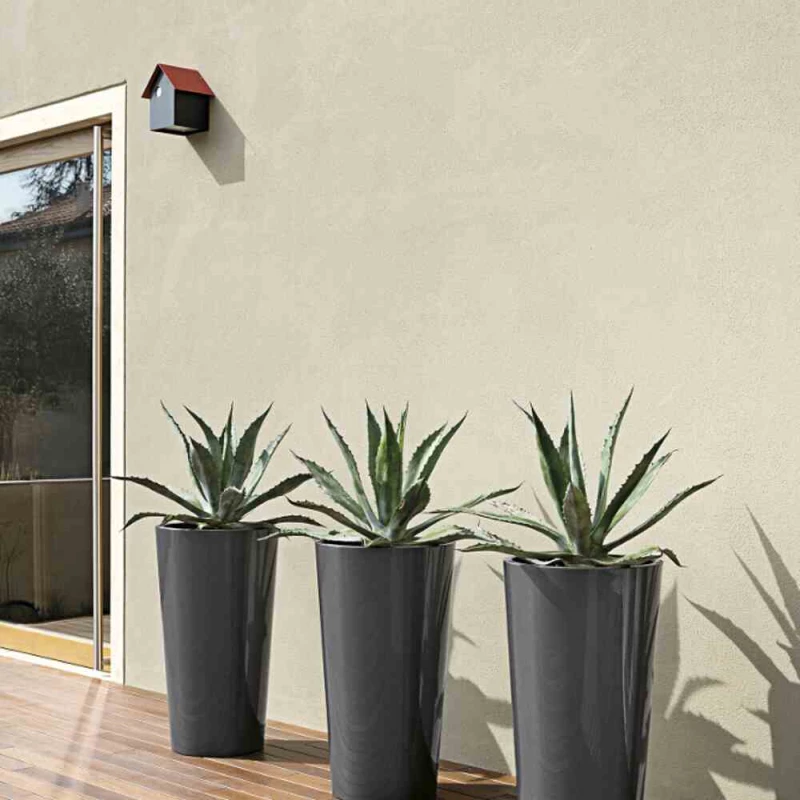 EURO3PLAST Pflanzgefäß „Tuit“, Ø33 Cm, Schwarz – Bild 2