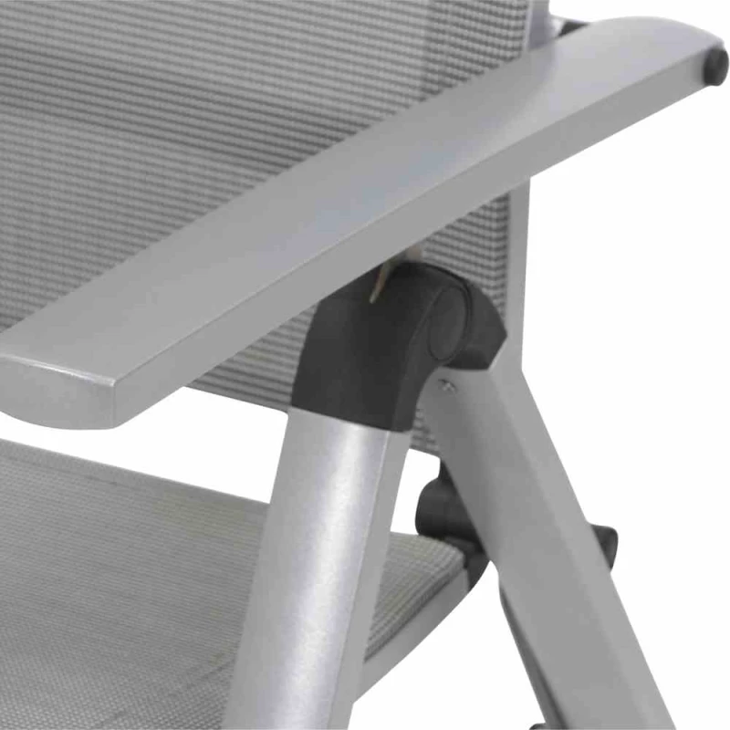 MWH Klappsessel „Fabulo“, 66,5x61,5x111 Cm, Silber – Bild 4
