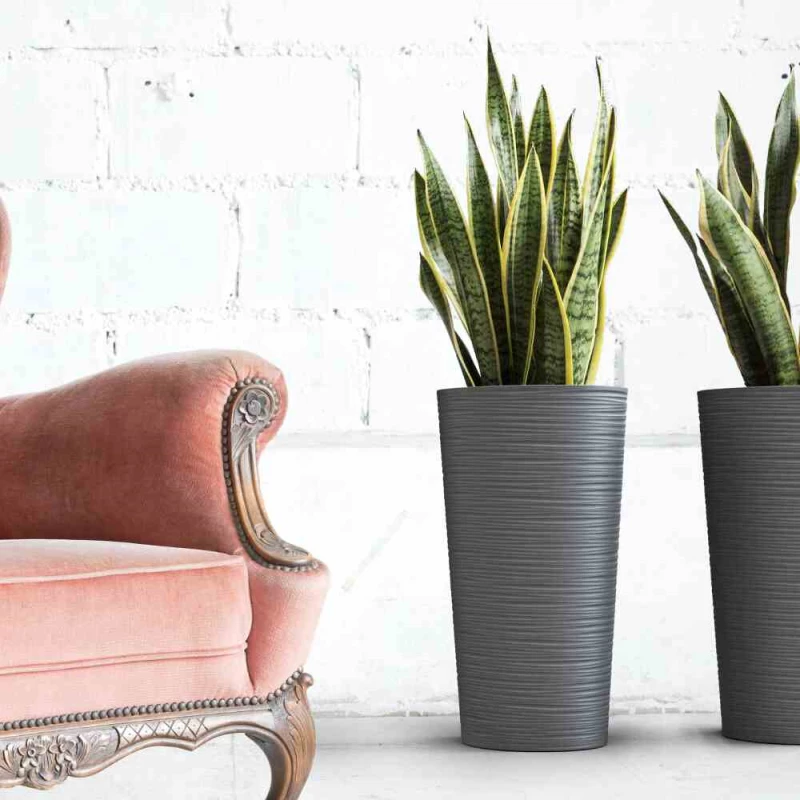 SIENA GARDEN Pflanzgefäß „Locon“, Ø30 Cm, Graphit – Bild 4