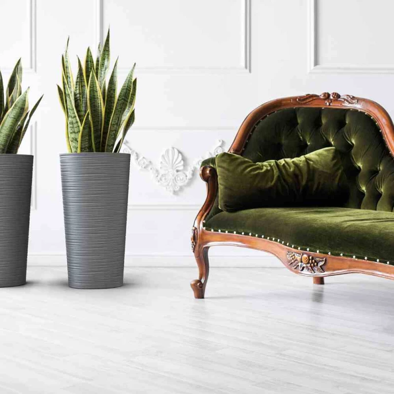 SIENA GARDEN Pflanzgefäß „Locon“, Ø30 Cm, Graphit – Bild 5