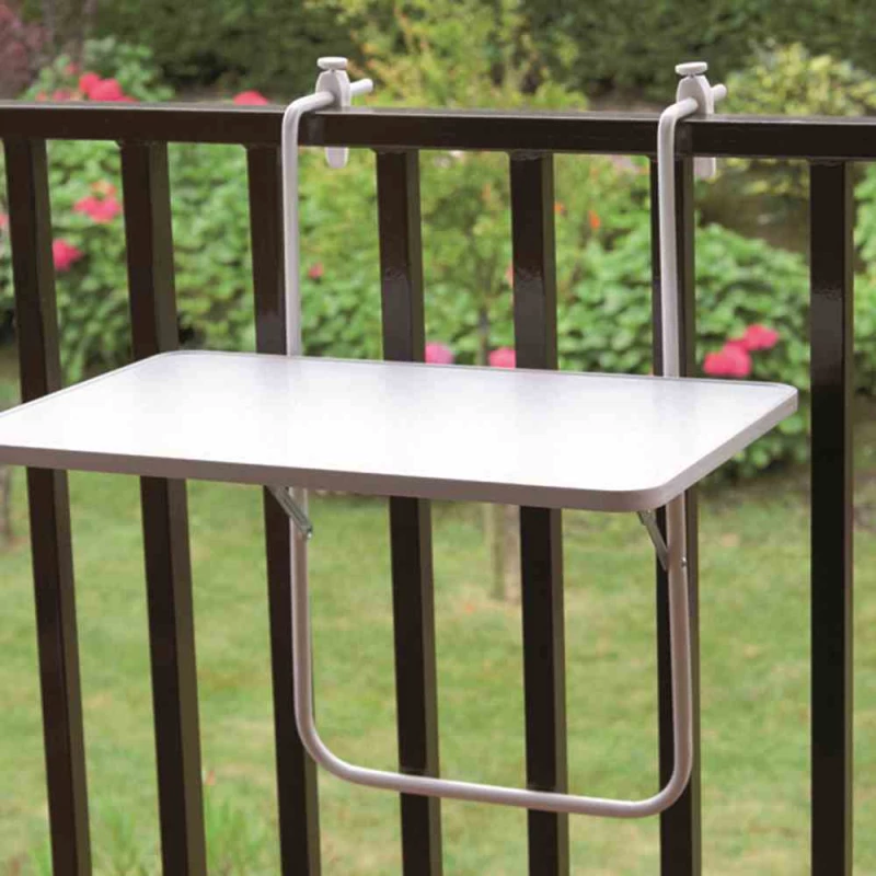 ALCO Balkonhängetisch, 60x40 Cm, Weiß – Bild 6