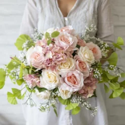 Kunstblumenstrauss „Rosa“